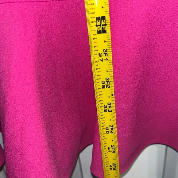 Lane Bryant Vibrant Pink Ruffle Mini Dress Sz 18 - Picture 9 of 9